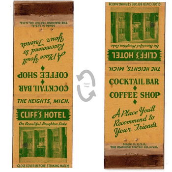 Cliffs Hotel (Heights Inn) - Matchbook